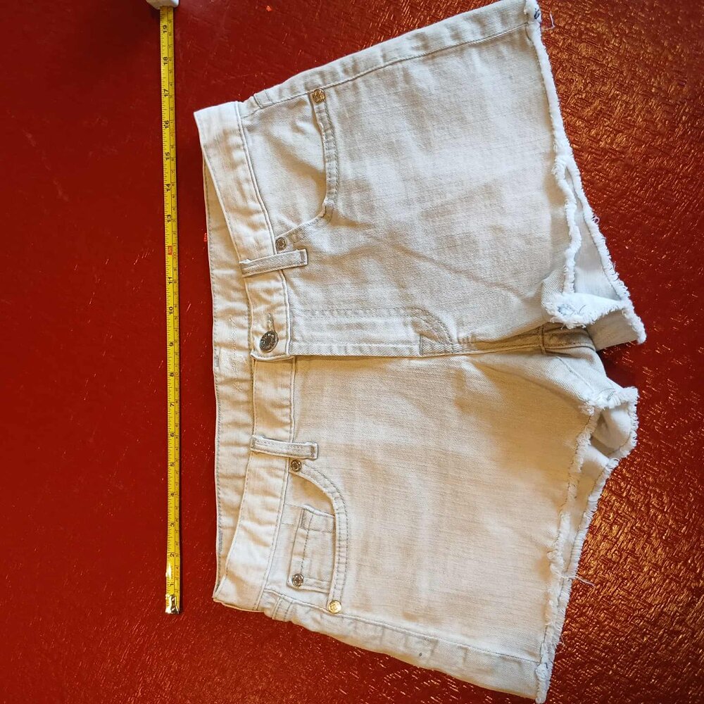 7 For All Mankind Gray Cutoff Shorts Size 28 - Picture 8 of 9
